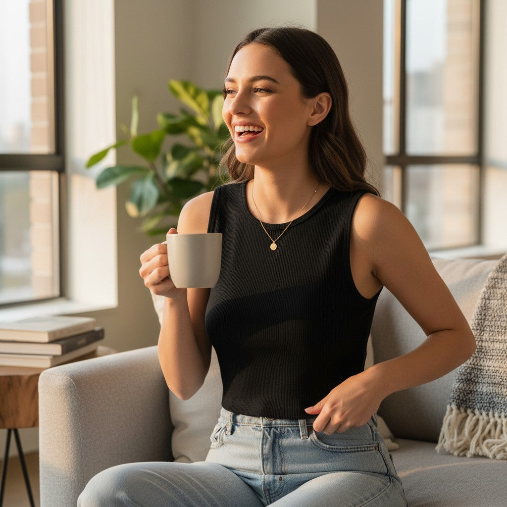 Ribbed Crop Tank Top