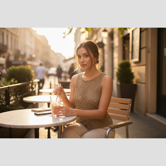 Crochet Sleeveless Sweater Tank Top [MASTER]