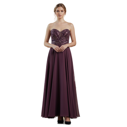 Show-Stopping Plum Sequin Gown: Unleash Your Inner Diva