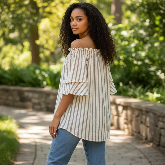 Breezy Striped Blouse - Your New Favorite Air Conditioner!