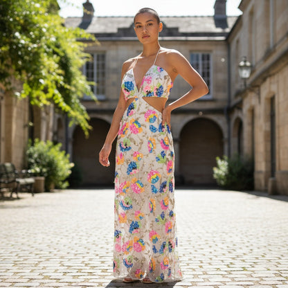 Floral Fiesta Maxi Dress: Unleash Your Inner Flower Power! Pre-Loved