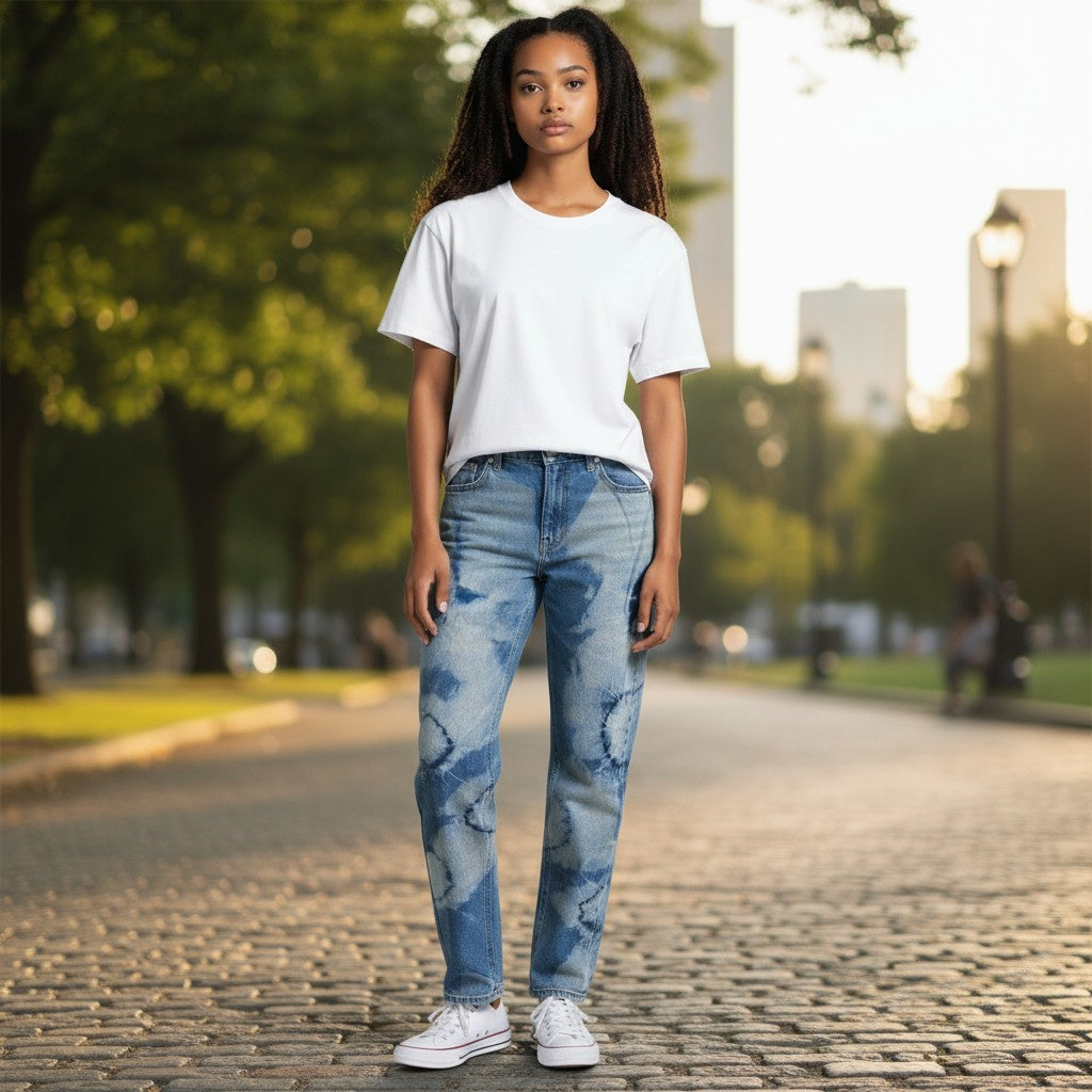 Groovy Tie-Dye Straight Leg Jeans - Dreams Come True