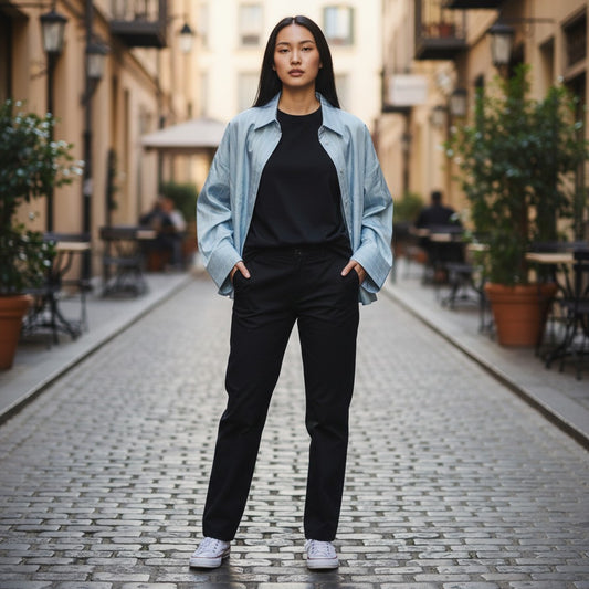 Pinstripe Crop Shirt - Because Who Needs Full Length?
