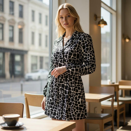 International Concepts Chic and Giraffe-Print Trench Coat