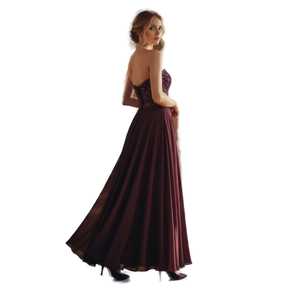 Show-Stopping Plum Sequin Gown: Unleash Your Inner Diva