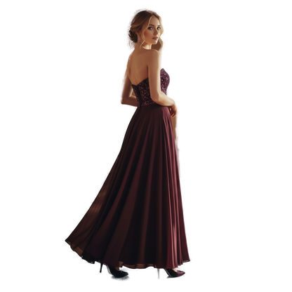 Show-Stopping Plum Sequin Gown: Unleash Your Inner Diva