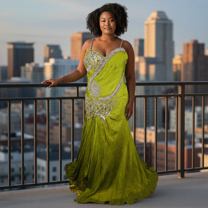 Lime Luxe: The Gleeful Glam Gown