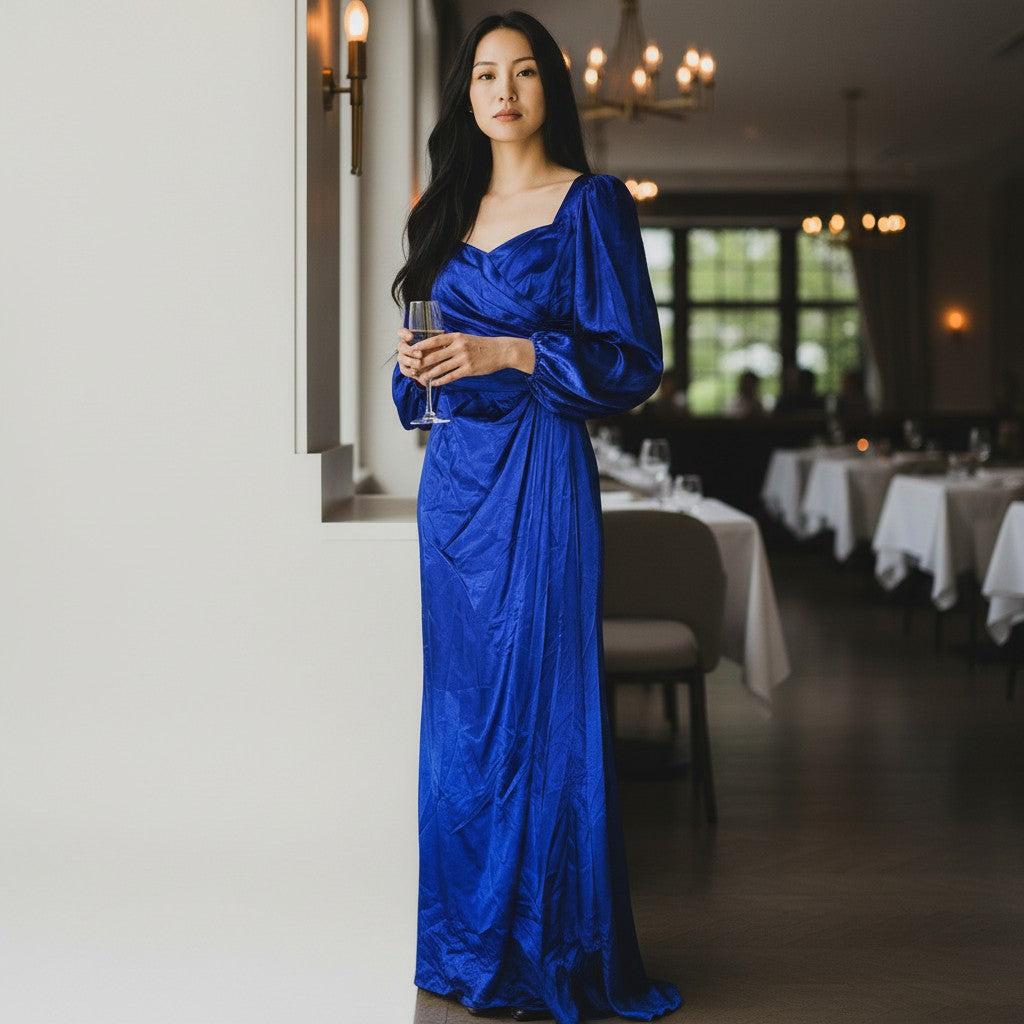 Enchanting Satin Evening Dress - Magical Celebration