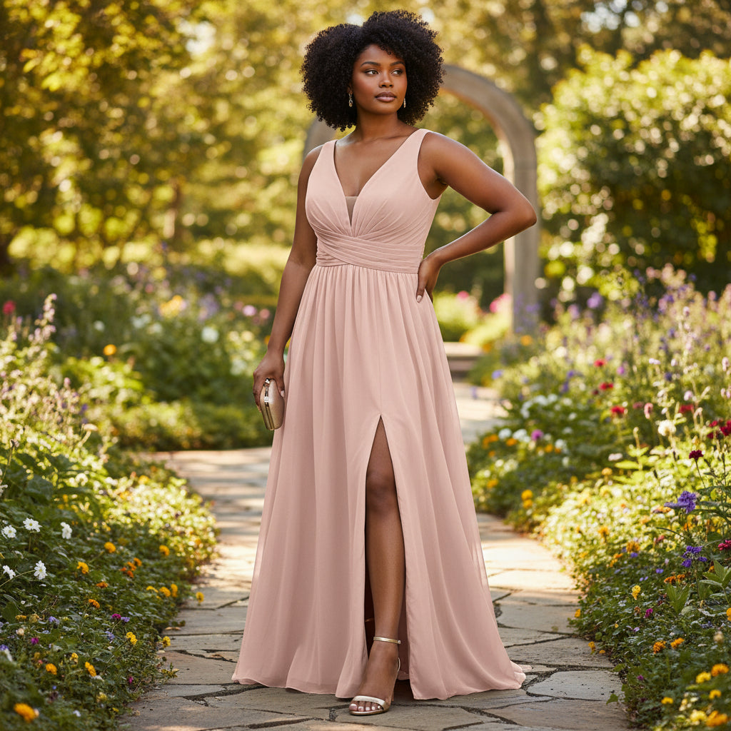 Blushing Belle Maxi Dress: Elegance with a Twist