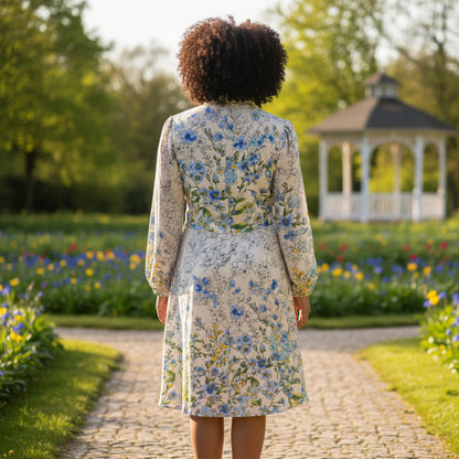 Maggie London Garden Party Delight: Floral Dress with a Twist