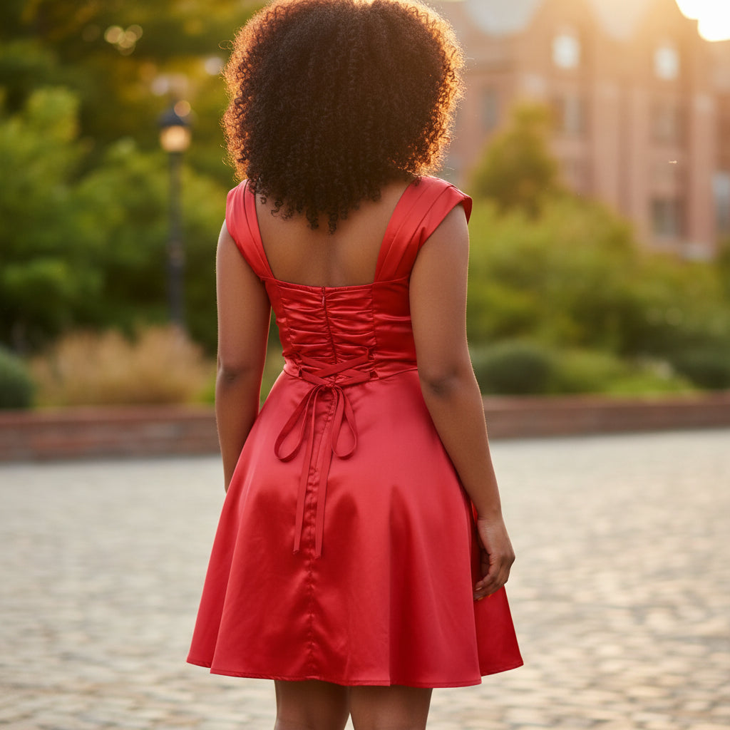 Sizzling Siren Satin Dress: Turn Heads and Hearts!
