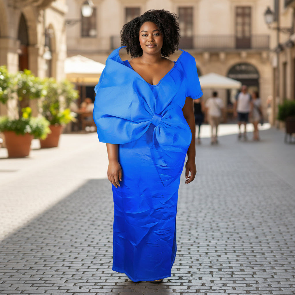 Royal Blue Majesty: The Dress That Commands Attention