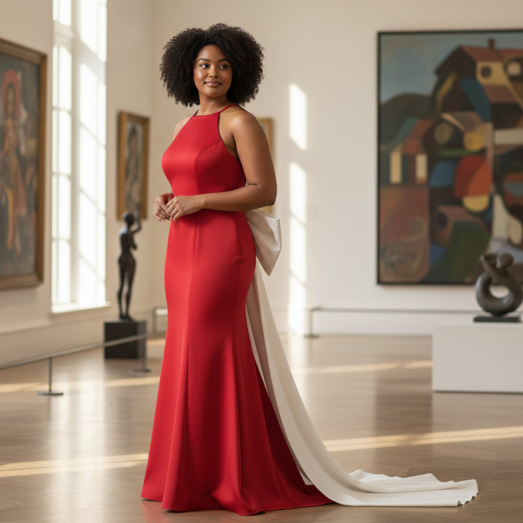 Crimson Couture: The Show-Stopping Siren Gown