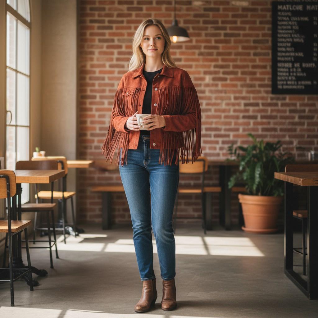 Fringe-tastic Suede Jacket - Yeehaw Your Outerwear!