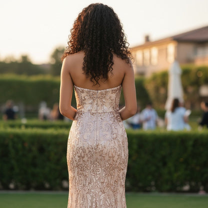 Glamour Goddess Sequined Evening Gown