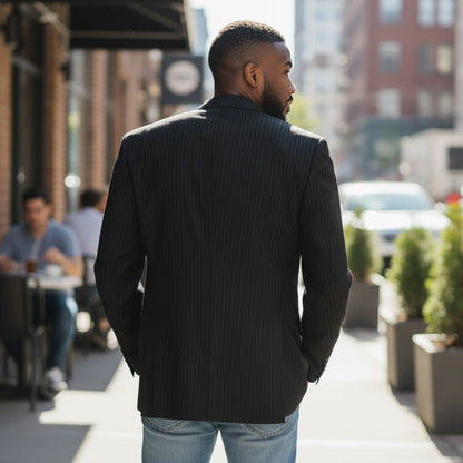 Pinstripe Power Play Blazer: Elevate Your Authority Game