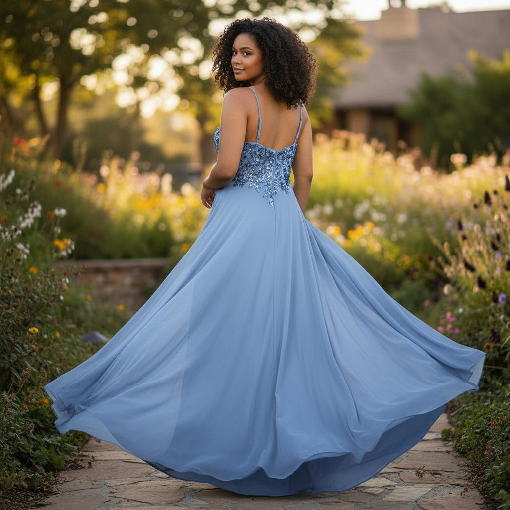 Whirlwind Charm A-Line Evening Gown