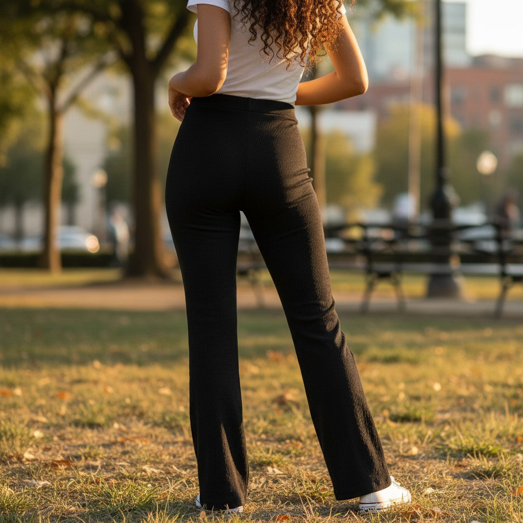 Sleek High-Waisted Casual Pants - Your New Leg Day MVP