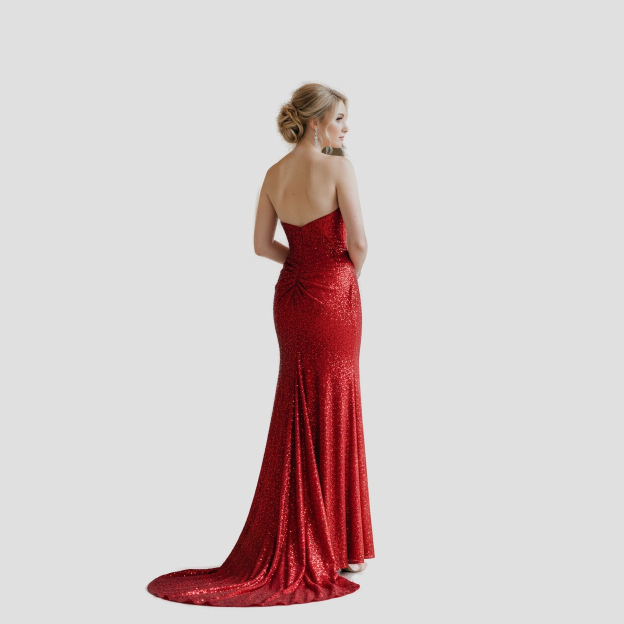 Dazzling Crimson Corset Gown: Unleash Your Fierce Glamour