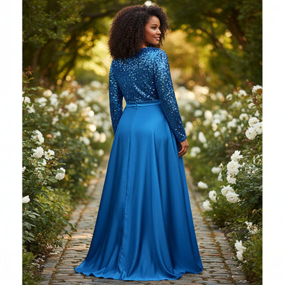 Sparkle & Shine: The Blue Diva Evening Dress