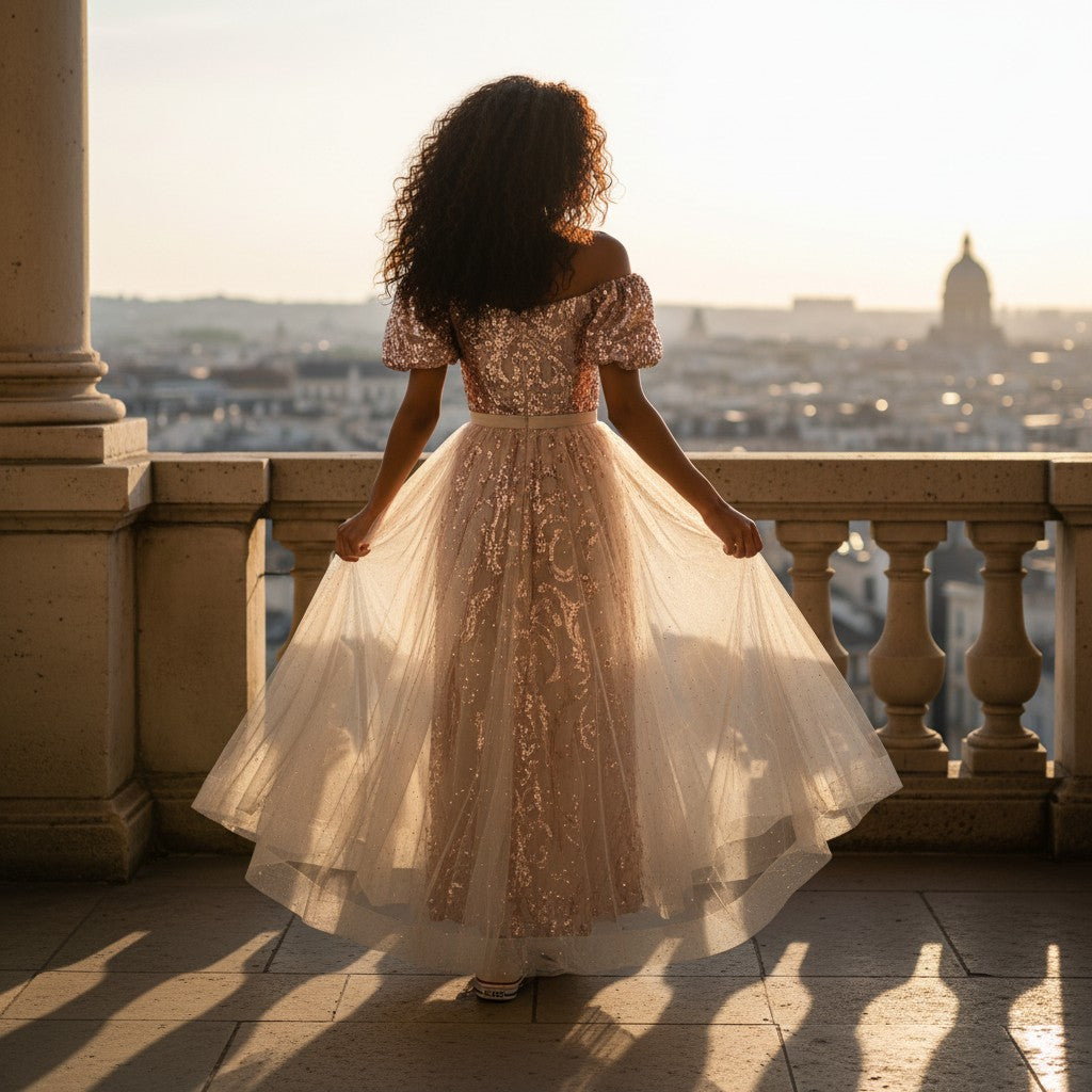 Glamorous Sequined Stunner!  Walk In Confidence...