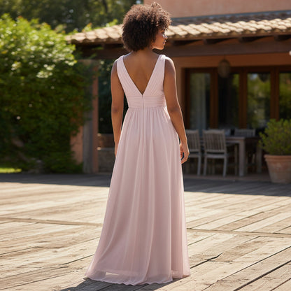 Dreamy Pink Chiffon Gown: Vibrant Allure for Every Occasion