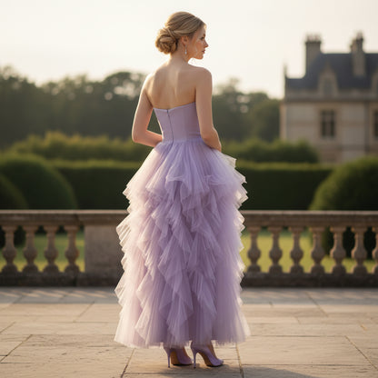 Dazzling Lavender Tulle Gown: Purple Power for Bold Entrances