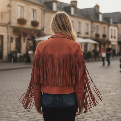Fringe-tastic Suede Jacket - Yeehaw Your Outerwear!