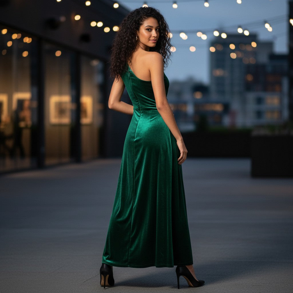 Gorgeous Satin Draped Dress