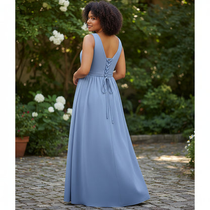Serenity Slate Maxi Dress: Flow with a Twist!