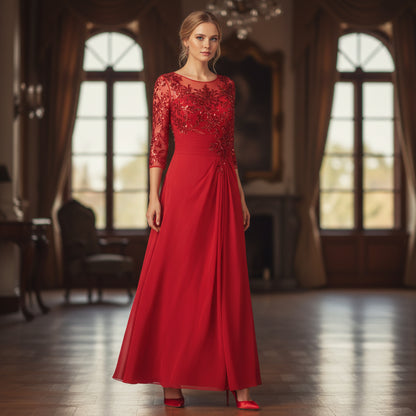 Dazzling Red Lace Glam Dress for Unforgettable Evenings