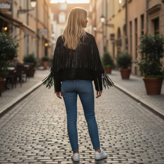 Fringe-tastic Suede Jacket - Yeehaw Your Outerwear!