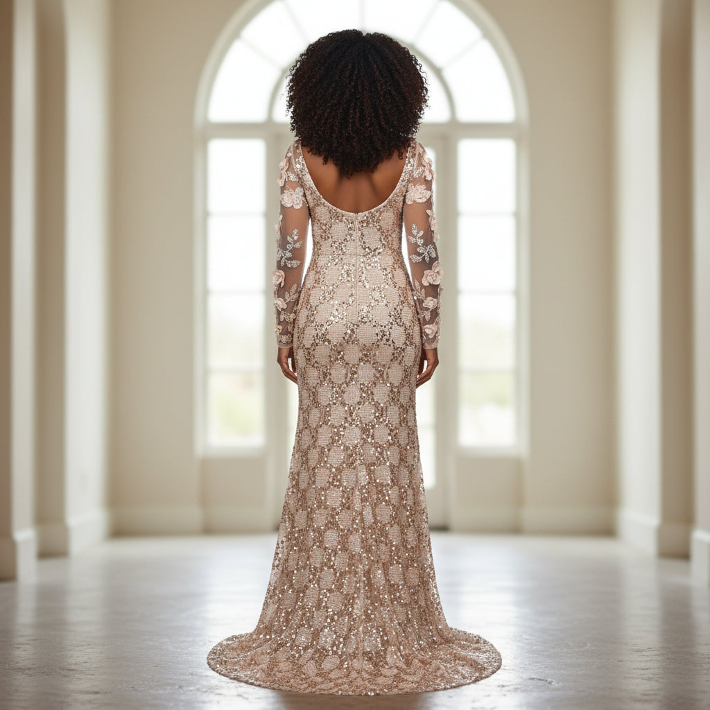 Glimmering Gold Goddess Gown - Shine On and Stand Out!