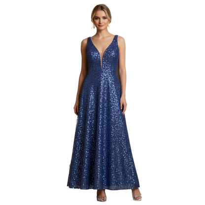 Dazzling Midnight Sequin Gown: Show-Stopping Glam