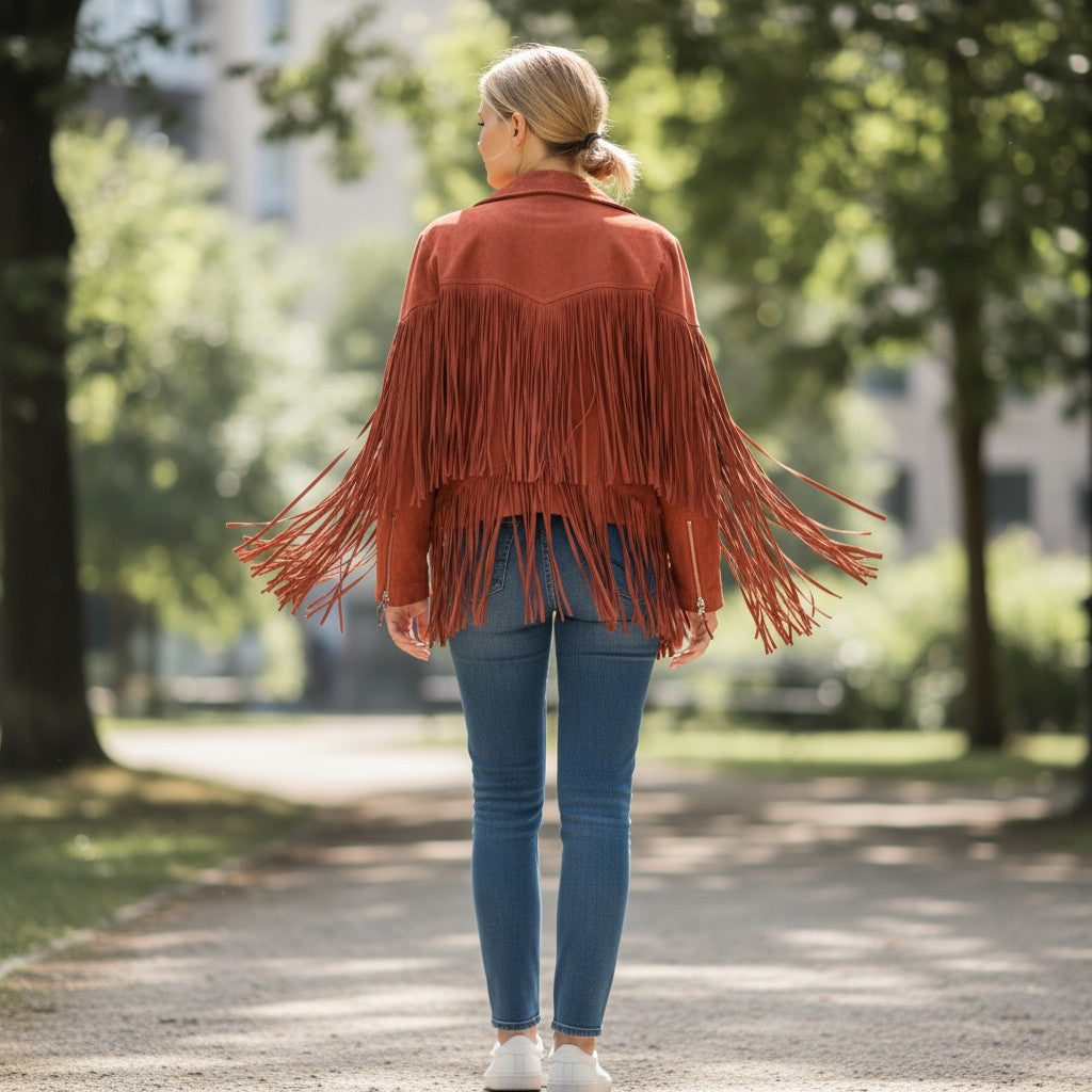 Fringe-tastic Suede Jacket - Yeehaw Your Outerwear!