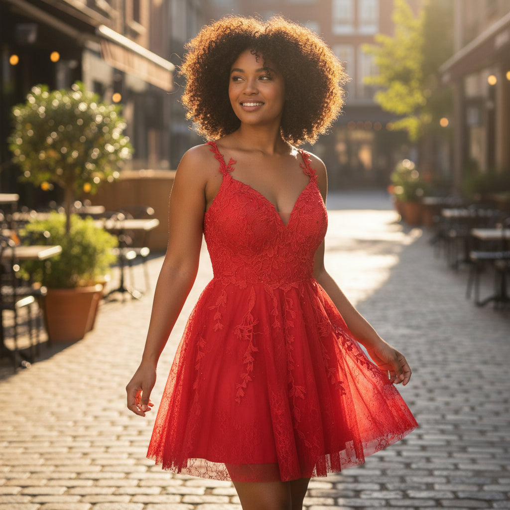 Flirty Fiesta Floral Lace Mini Dress