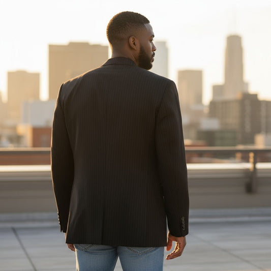 Pinstripe Power Play Blazer: Elevate Your Authority Game