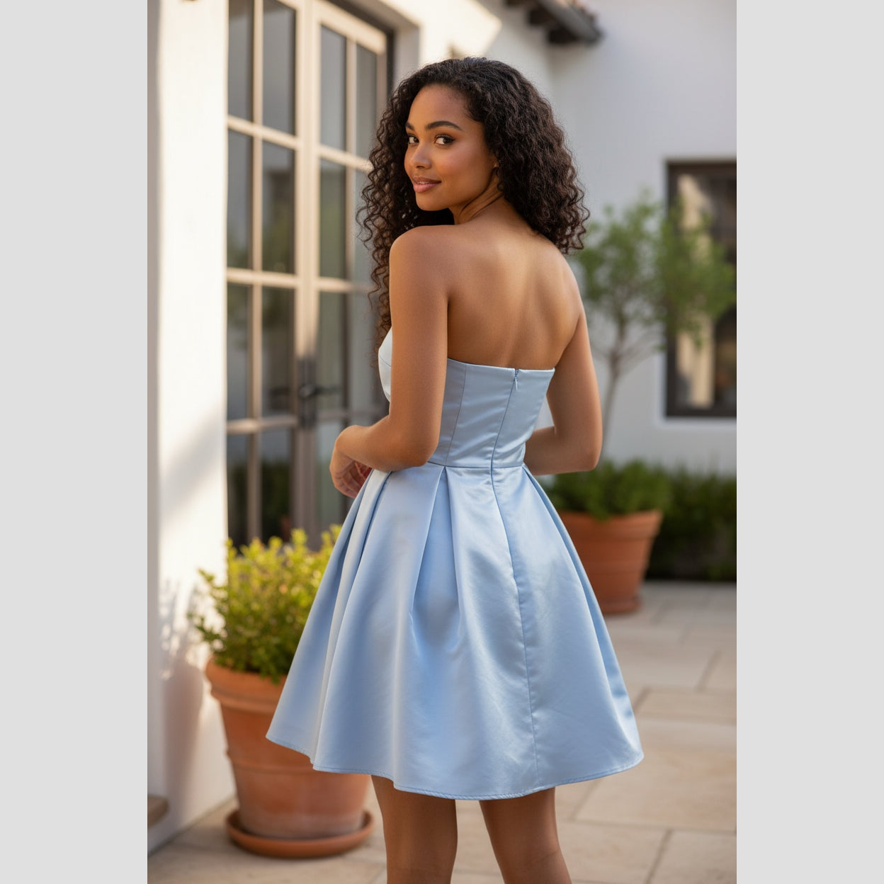 Sky-High Dreams Strapless A-Line Dress