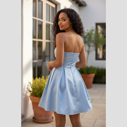 Sky-High Dreams Strapless A-Line Dress