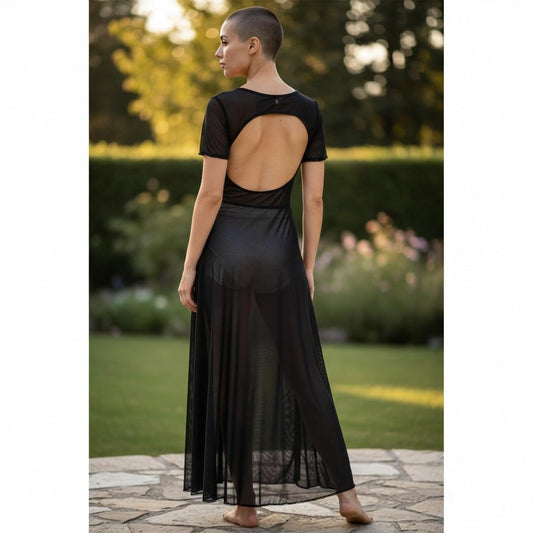 Sheer Maxi with Back Cut-Out - Channel Your Inner Mysterious Diva