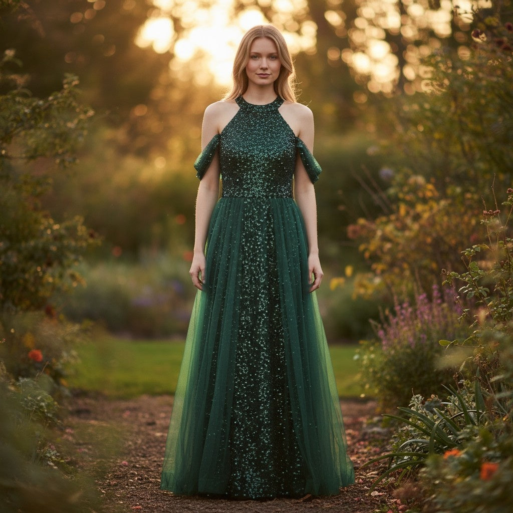 Envy-Inducing Emerald Sparkle Gown